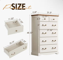 Ingberg Farmhouse 6 Chest Of Drawers For Bedroom, White - WE DO NOT SHIP!!