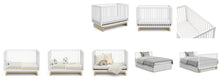 Storkcraft Santorini 5-in-1 Convertible Baby Crib, White with Driftwood! (NEW IN BOX)