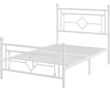 Allewie Twin Size Metal Platform Bed Frame, White! (NEW IN BOX)