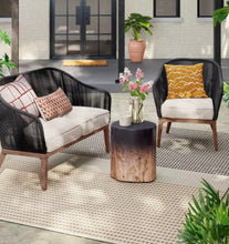 7'x10' Color Block Braided Outdoor Area Rug Ivory -Threshold! (NEW)