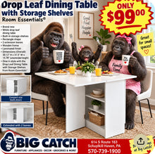 Drop Leaf Dining Table with Storage Shelves White - Room Essentials! (NEW IN BOX) - (WE DO NOT SHIP)