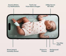 Owlet Dream Duo 2 Smart Baby Monitor - Includes FDA-Cleared Dream Sock & HD Video Wifi Camera!! LIGHTLY USED, TESTED WORKS GREAT(MISSING CORD BLOCK)!!