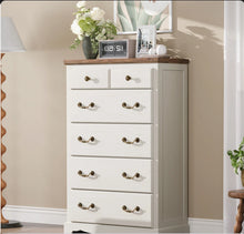Ingberg Farmhouse 6 Chest Of Drawers For Bedroom, White - WE DO NOT SHIP!!