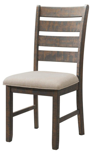 Picket House Furnishings Dex Ladder Back Dining Side Chair in Walnut w/ Beige cushion(Set of 2)!! NEW IN BOX!!
