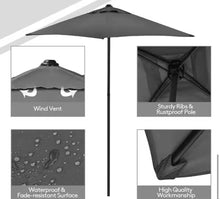 Room Essentials 6-Piece Metal Outdoor Dining Set and Umbrella, Black! (NEW IN BOX)