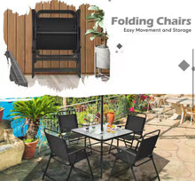 Room Essentials 6-Piece Metal Outdoor Dining Set and Umbrella, Black! (NEW IN BOX)