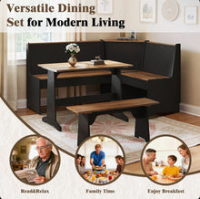 Deral 5 – Person Modern Solid Wood Corner Breakfast Nook Dining Set with Hidden Storage - WE DO NOT SHIP!!