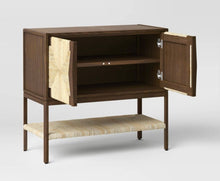 Threshold Withania 2 Door Cabinet - Vintage Woven Accent, Wood Composite, Anti-Tip!! NEW IN BOX!!