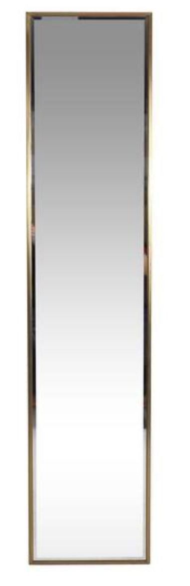 Smythe 83 in. x 18 in. Modern Rectangle Framed Brushed Brass Accent Mirror! (NEW IN BOX)