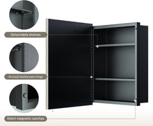 Cyrille Recessed & Surface Framed 1 Door Medicine Cabinet with Mirror and Shelves- Brushed nickel -new in box