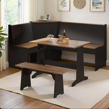 Deral 5 – Person Modern Solid Wood Corner Breakfast Nook Dining Set with Hidden Storage - WE DO NOT SHIP!!
