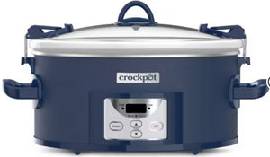Crock-Pot 7qt Cook & Carry One Touch Programmable Slow Cooker Poseidon Blue: Locking Lid, Dishwasher-Safe Parts! (NEW IN BOX)