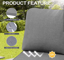 27.6 in. x 24.4 in. 4-Piece Outdoor Deep Seat Cushion for Patio Sofa and Couch in Light Gray! (NEW IN BOX)