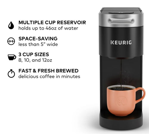 Keurig K- Slim Single Serve K-Cup Pod Coffee Maker, Multistream Technology, Black!! NEW IN BOX!!