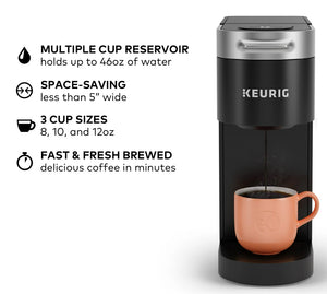 Keurig K- Slim Single Serve K-Cup Pod Coffee Maker, Multistream Technology, Black!! NEW IN BOX!!