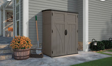Suncast 53 in. W x 32.5 in. D Resin Vertical Tool Shed- new in box