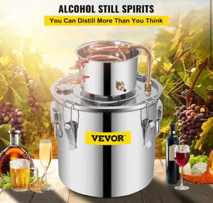 Vevor Alcohol Still 8 Gal. Stainless Steel Water Alcohol Distiller Home Brewing Kit Build-in Thermometer for DIY Wine! (NEW IN BOX)