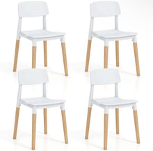 Costway Dining Side Chairs Set of 4 with Ergonomic Backrest Wide Seat & Sturdy Wooden Legs White - WE DO NOT SHIP!!