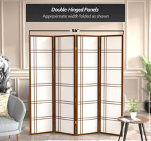 Red Lantern 6 ft. Walnut 4-Panel Room Divider!! BRAND NEW!!