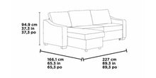Coddle Aria Fabric Sleeper Sectional! (BRAND NEW)