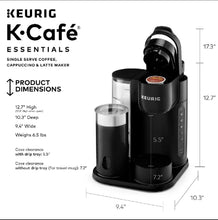 Keurig K-Cafe Essentials Single Serve K-Cup Pod Coffee Maker, Black