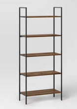 72" Loring 5 Shelf Ladder Bookshelf, Walnut! (NEW IN BOX)