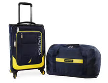 Nautica Pathfinder 2-pc Softside Luggage Set - Navy Yellow!! BRAND NEW!!