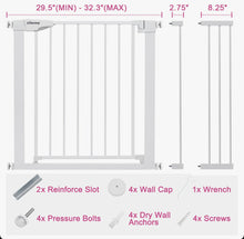Comomy 30" H Auto Close Safety Gate 29.5"-43.3" Extra Wide - WE DO NOT SHIP!!