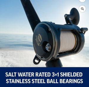 PENN Squall® II Level Wind Combo, 6'6" Medium Heavy Fishing Rod, 30 Size Reel- new