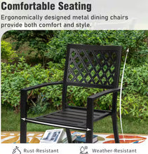 8-Piece Metal Patio Outdoor Dining Set with Slat Rectangle Table, 2 Elegant Swivel Chairs with Beige Cushions, and 15Ft LED Umbrella W/Base! (NEW - SCRATCHED FROM SHIPPING)