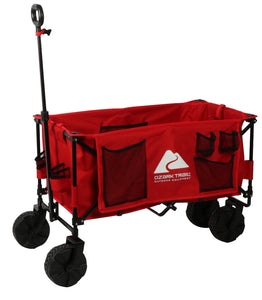 Ozark Trail Hazel Creek Extra Large Wagon with Extended Handle, Red, Outdoor!! NEW OUT OF BOX!!