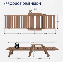 Swann Outdoor Chaise Lounge With Arms & Wheels - WE DO NOT SHIP!!