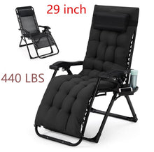 29" Width ZeroGravity Lounge Chair Foldable 440 lbs Capacity With Removable Cushion & Headrest!! BRAND NEW!!