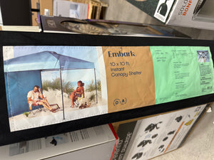 10x10 Steel Weekender Canopy with Wind Vent and Shade Wall - Embark™: Patio Gazebo! (NEW)