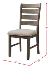 Picket House Furnishings Dex Ladder Back Dining Side Chair in Walnut w/ Beige cushion(Set of 2)!! NEW IN BOX!!