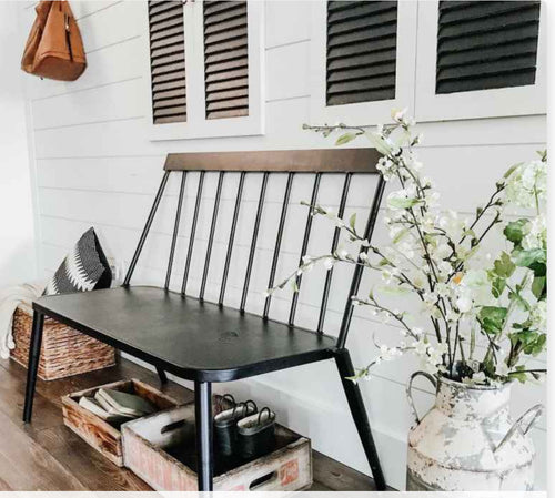 Windsor Metal Stack Patio Bench from Threshold- new!