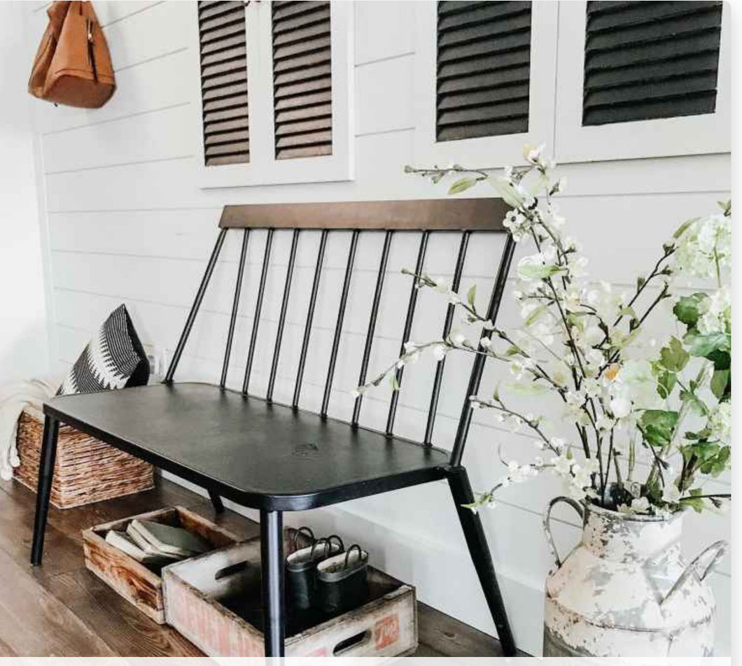 Windsor Metal Stack Patio Bench from Threshold- new!