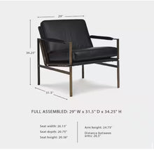 Puckman Black Leather Match Arm Chair!! NEW IN BOX!!