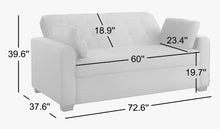 Serta Monroe 72.6" Queen Square Arm Tufted Back Convertible Sleeper Sofa with Cushions- WE DO NOT SHIP!!