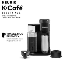 Keurig K-Cafe Essentials Single Serve K-Cup Pod Coffee Maker, Black