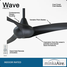 Minka Aire 52" Wave 3 - Blade LED Propeller Ceiling Fan with Remote Control and Light Kit Included, BLACK -WE DO NOT SHIP!!