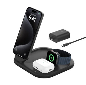 Belkin Qi2 15W 3-in-1 Wireless Pad/Stand - Black!! NEW IN BOX!!