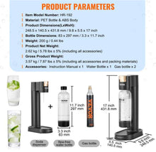 VEVOR Sparkling Water Maker, Soda Maker Machine for Home Carbonating Seltzer Water with BPA-free 1L PET Bottle, 1 CO2 Cylinder!! LIGHTLY USED(ONE HAS ONE BOTTLE)!!