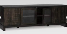 Storage TV Stand for TVs up to 75" Weathered Pine - Threshold™: Farmhouse Style Media Console with Adjustable Shelves! (NEW IN BOX)