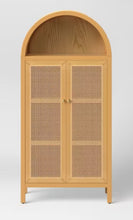 Woven Arched Wood Cabinet - Threshold! (NEW IN BOX)