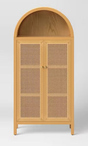 Woven Arched Wood Cabinet - Threshold! (NEW IN BOX)