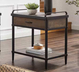 Emy Rustic Accent End Table! (NEW IN BOX)