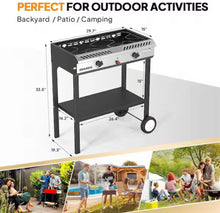 Karl Home 2 Burner 150,000 BTU Gas Propane Stove with Wheels!! NEW IN BOX!!