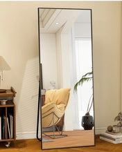24"x71" Rectangular Full Length Mirror Full Body Standing Mirror, Black- NEW