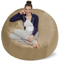 Sofa Sack Bean Bag Chair, Memory Foam Lounger with Microsuede Cover, Kids, Adults, 5ft, Camel!! NEW IN BAG!!
